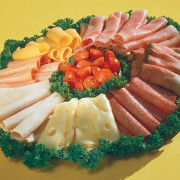 Freshly prepared meat and cheese platter from Hugo's Family Marketplace